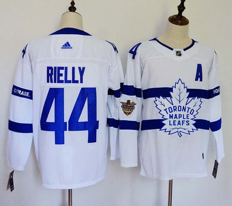 Toronto Maple Leafs White RIELLY #44 NHL Jersey