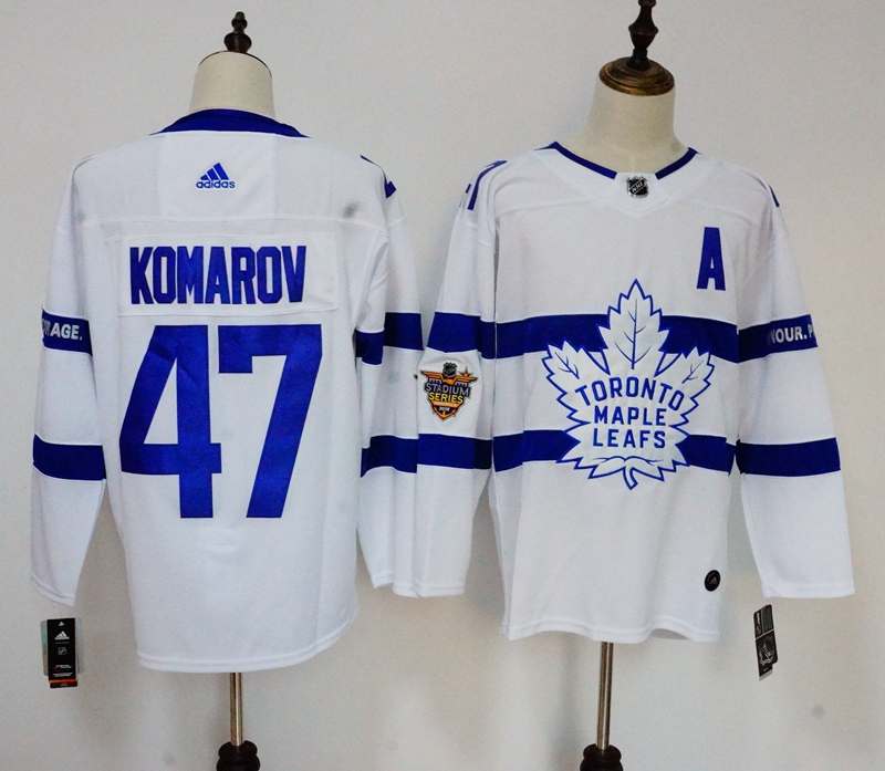Toronto Maple Leafs White KOMAROW #47 NHL Jersey
