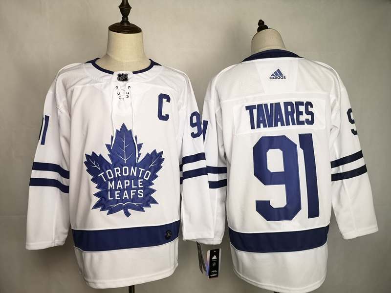 Toronto Maple Leafs White TAVARES #91 NHL Jersey
