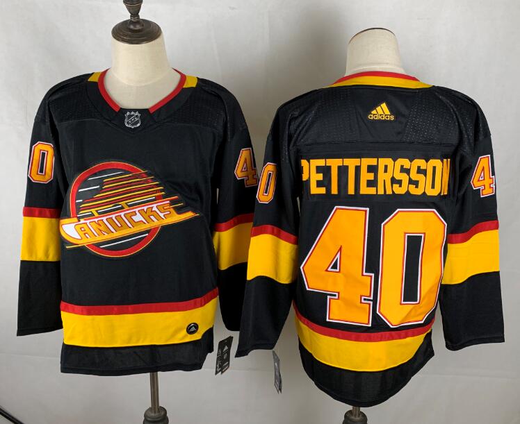 Vancouver Canucks Black PETTERSSON #40 NHL Jersey