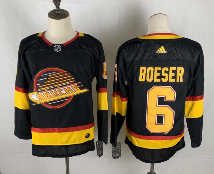 Vancouver Canucks Black BOESER #6 NHL Jersey