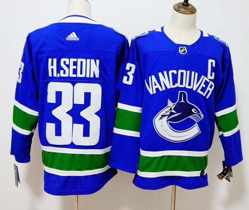 Vancouver Canucks Blue HSEDIN #33 NHL Jersey