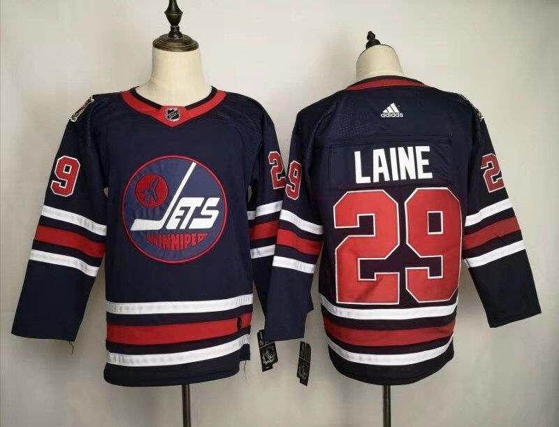 Winnipeg Jets Dark Blue LAINE #29 Classics NHL Jersey