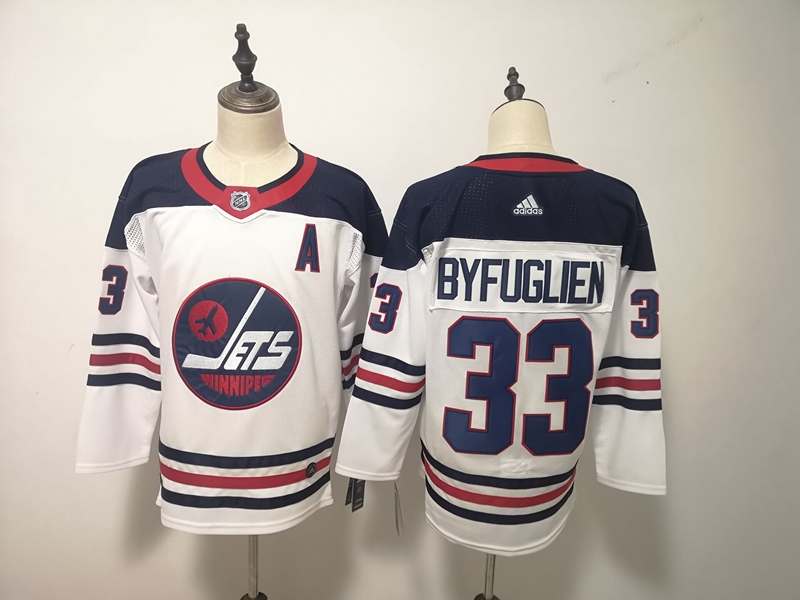 Winnipeg Jets White BYFUGLIEN #33 NHL Jersey 02