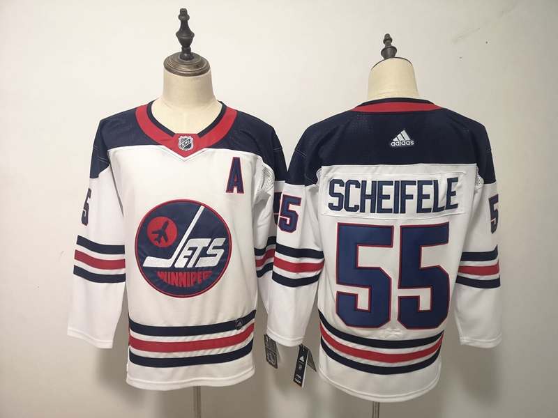 Winnipeg Jets White SCHEIFELE #55 NHL Jersey 02