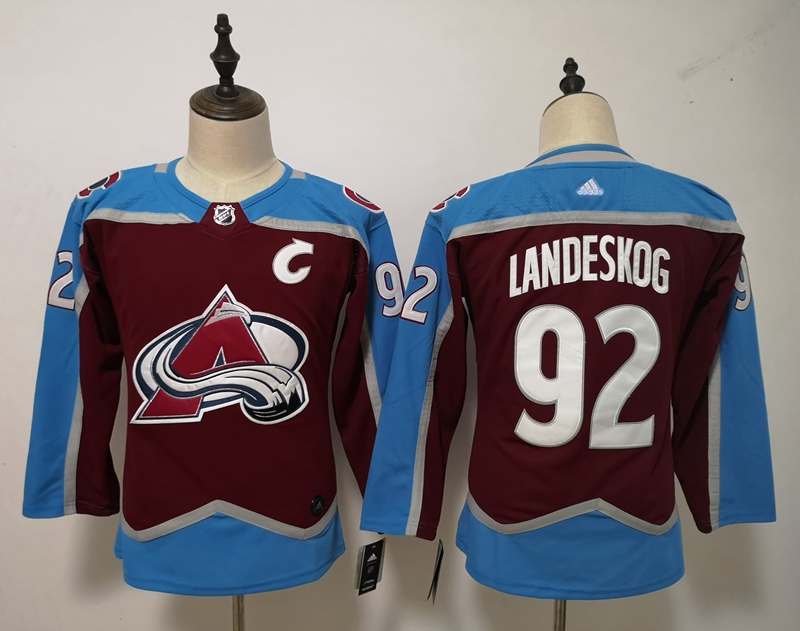 Colorado Avalanche LANDESKOG #92 Maroon Women NHL Jersey