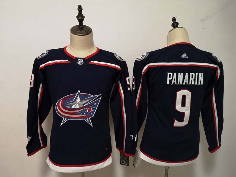 Columbus Blue Jackets PANARIN #9 Blue Women NHL Jersey