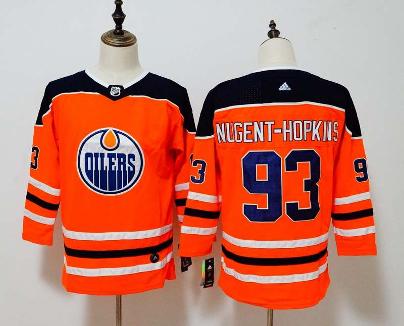 Edmonton Oilers NUGENT-HOPKINS #93 Orange Women NHL Jersey