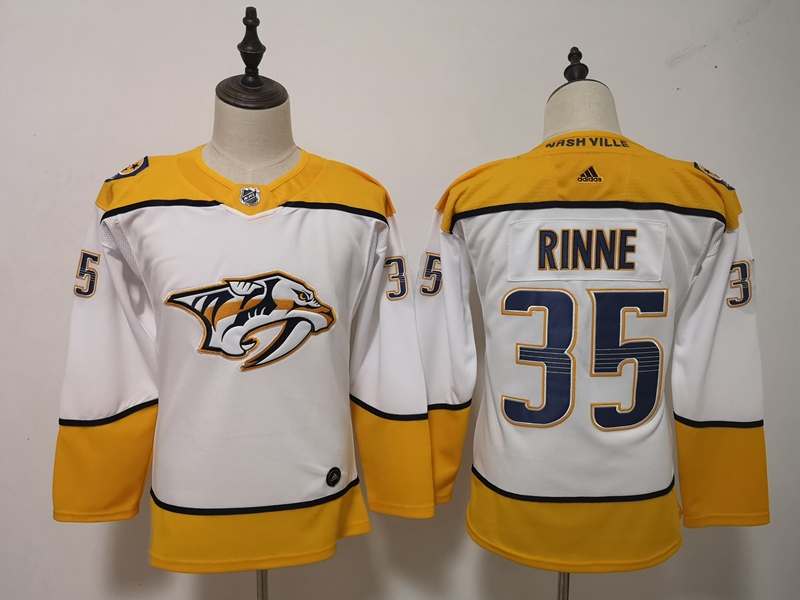 Nashville Predators RINNE #35 White Women NHL Jersey