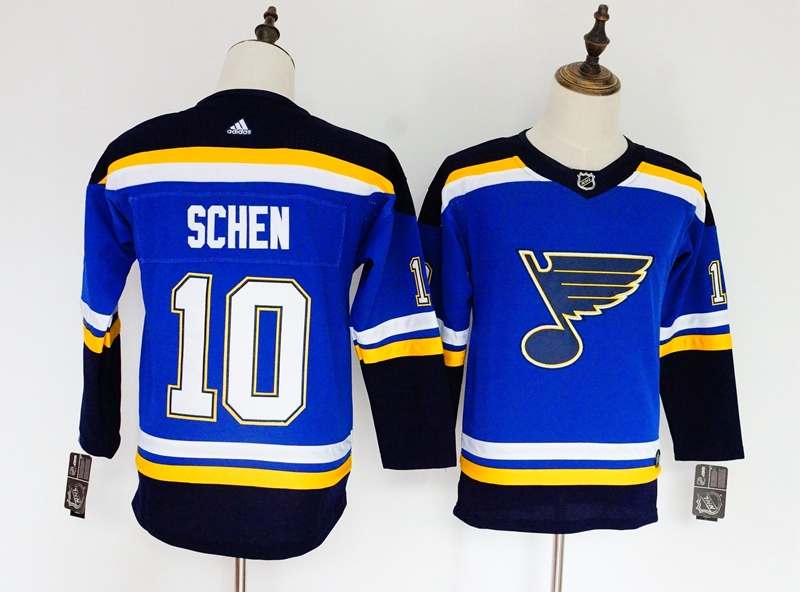 St Louis Blues SCHEN #10 Blue Women NHL Jersey