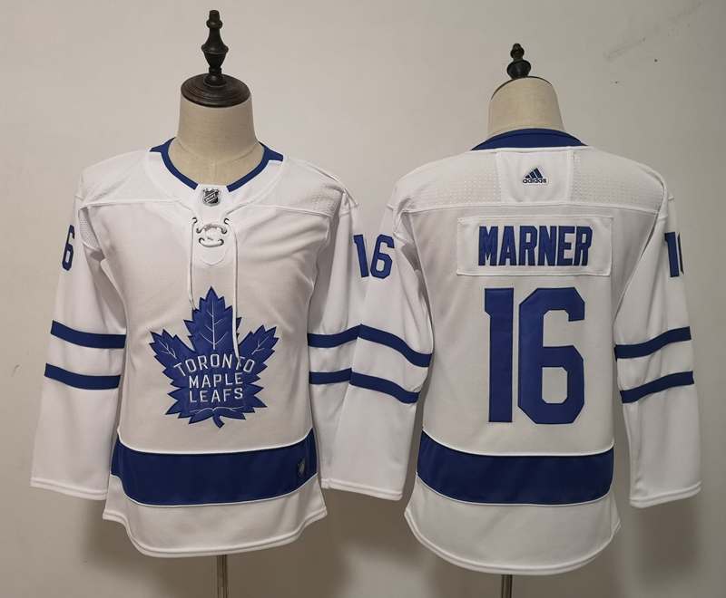 Toronto Maple Leafs MARNER #16 White Women NHL Jersey