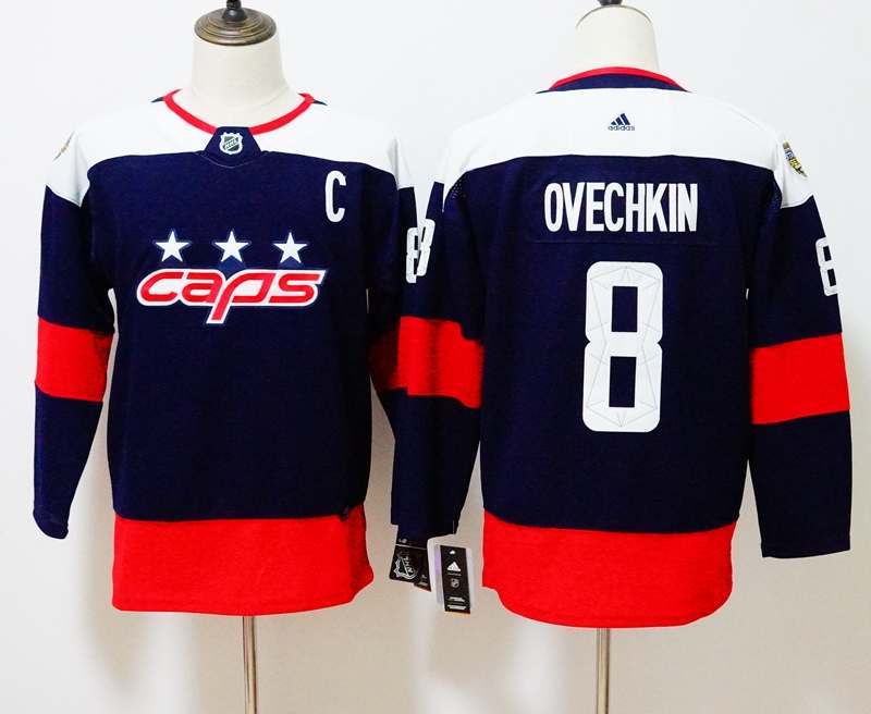 Washington Capitals OVECHKIN #8 Blue Women NHL Jersey