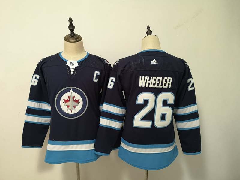 Winnipeg Jets WHEELER #26 Black Women NHL Jersey