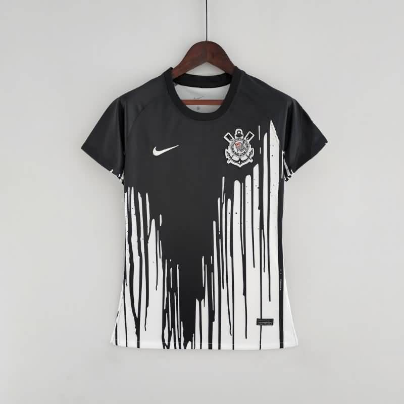 AAA(Thailand) Corinthians 2022 Black White Women Soccer Jersey