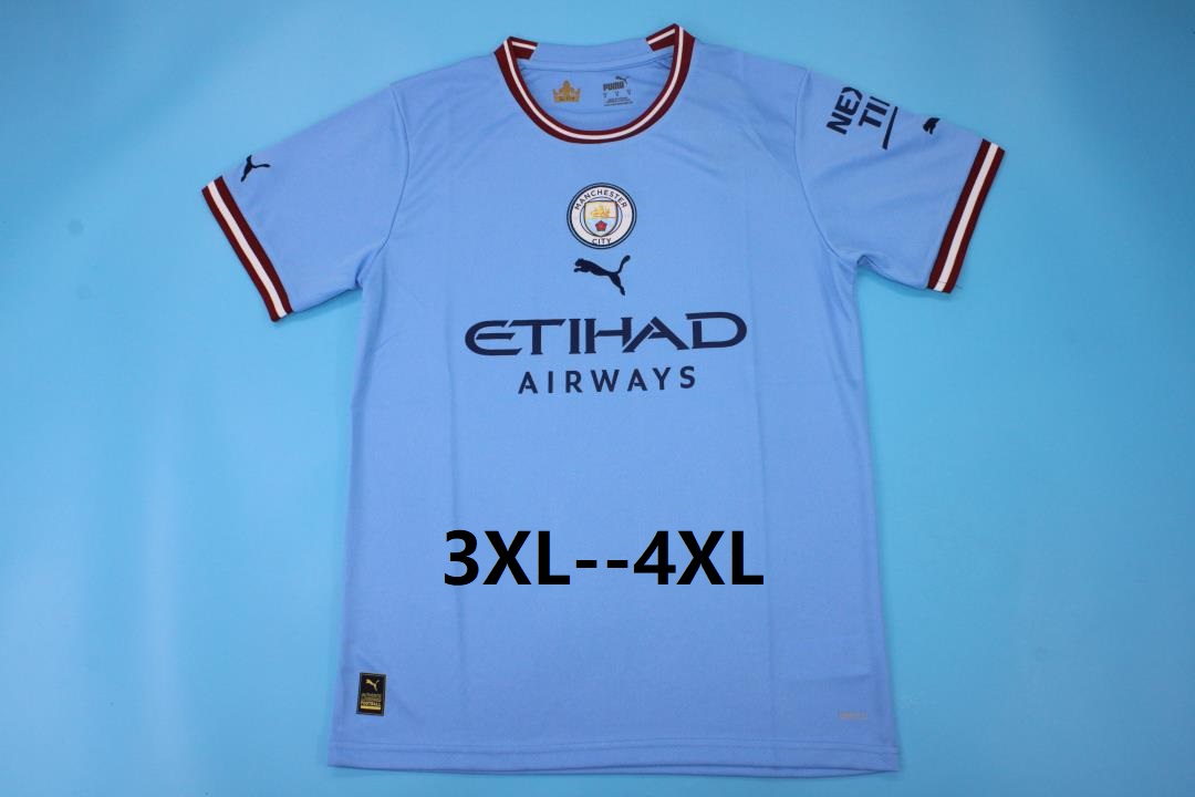 AAA(Thailand) Manchester City 22/23 Home Soccer Jersey(Big Size)