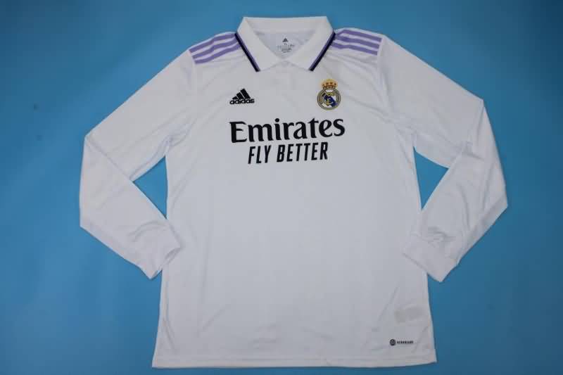 AAA(Thailand) Real Madrid 22/23 Home Long Soccer Jersey