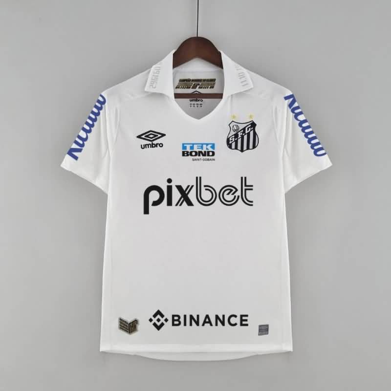 AAA(Thailand) Santos 2022 Home With Sponsers Soccer Jersey