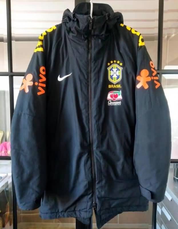 AAA(Thailand) Brazil 2022 Black Soccer Cotton Coat