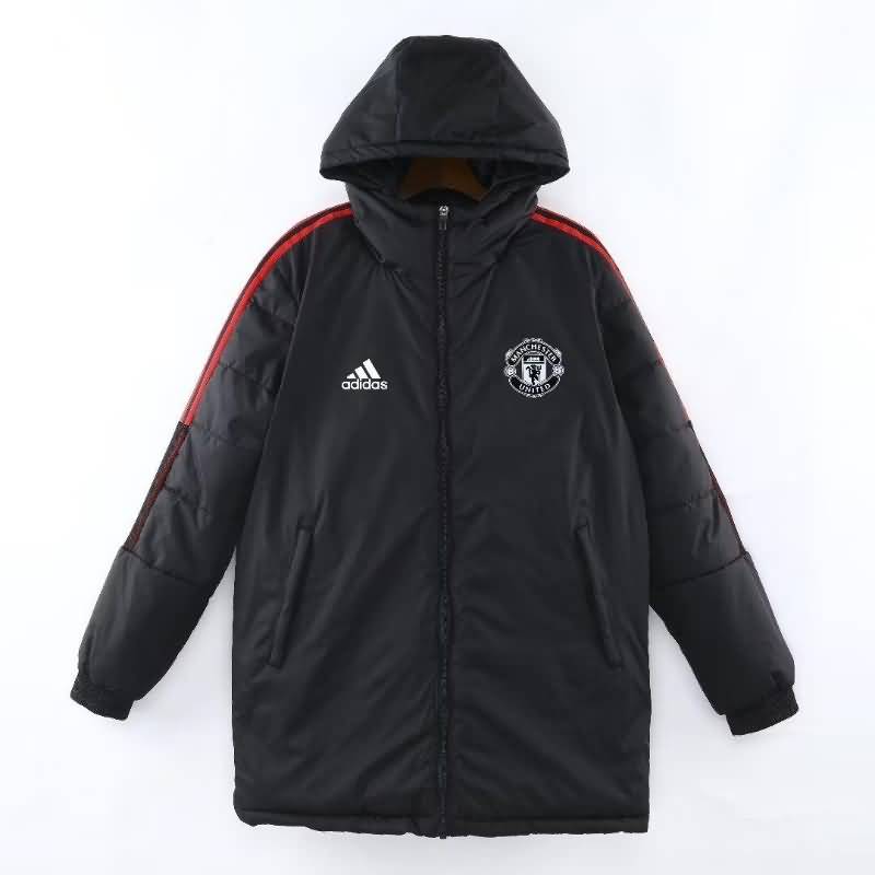 AAA(Thailand) Manchester United 2022 Black Soccer Cotton Coat