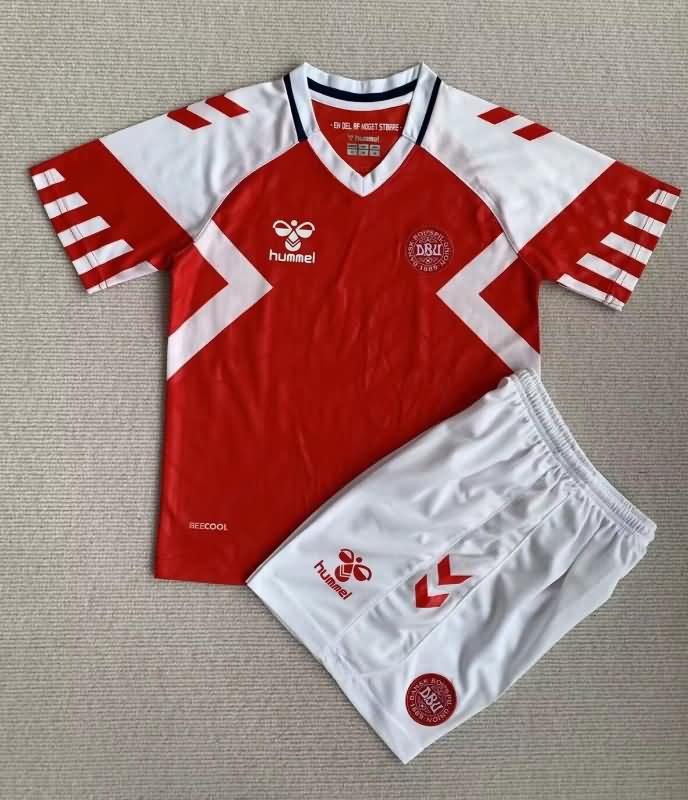 Denmark 2023 Kids Home Soccer Jersey And Shorts
