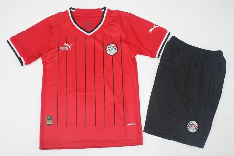 Egypt 2022 Kids Home Soccer Jersey And Shorts