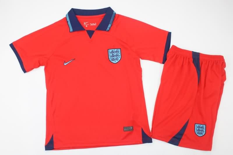 England 2022 Kids Away Soccer Jersey And Shorts