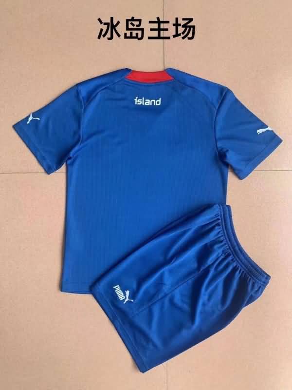 Iceland 2022 Kids Home Soccer Jersey And Shorts