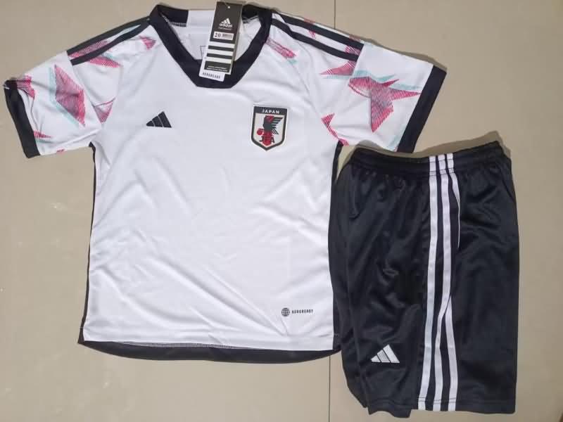 Japan 2022 Kids Away Soccer Jersey And Shorts