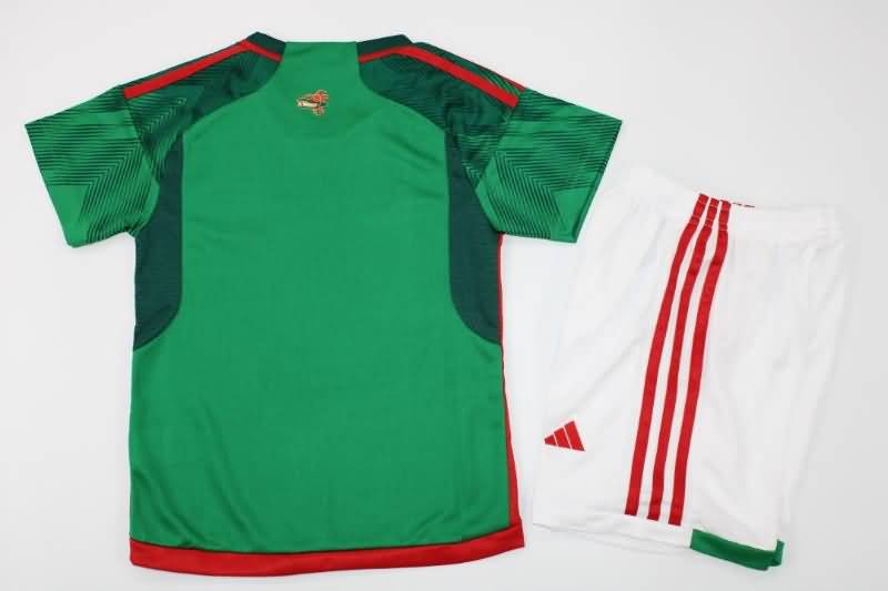 Mexico 2022 Kids Home Soccer Jersey And Shorts Wholesale Soccer