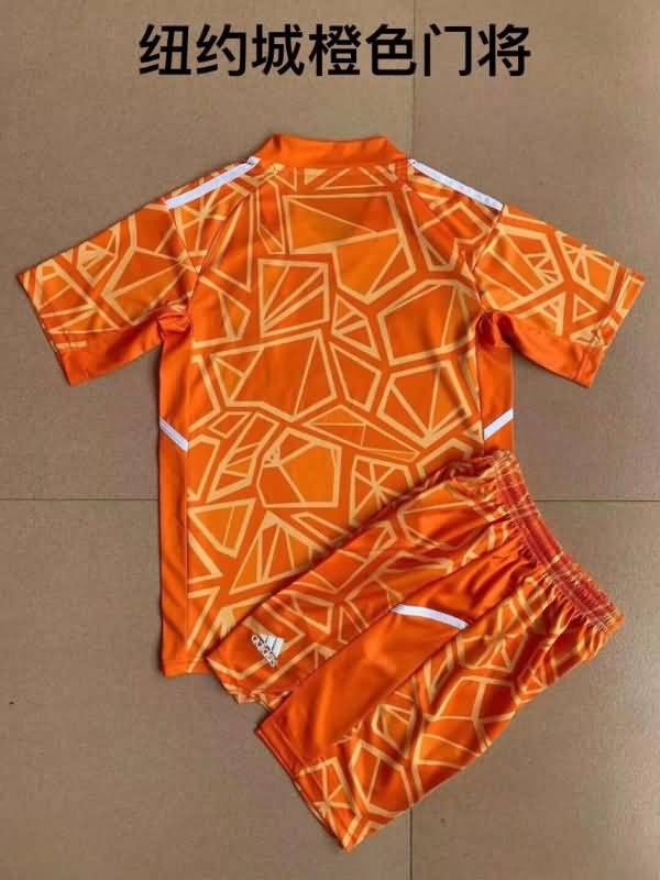 New York City 2022 Kids Goalkeeper Orange Soccer Jersey And Shorts