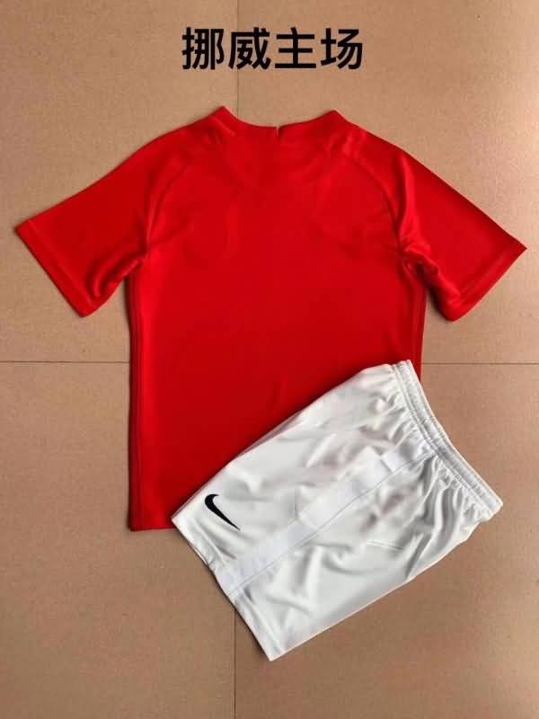 Norway 2022 Kids Home Soccer Jersey And Shorts
