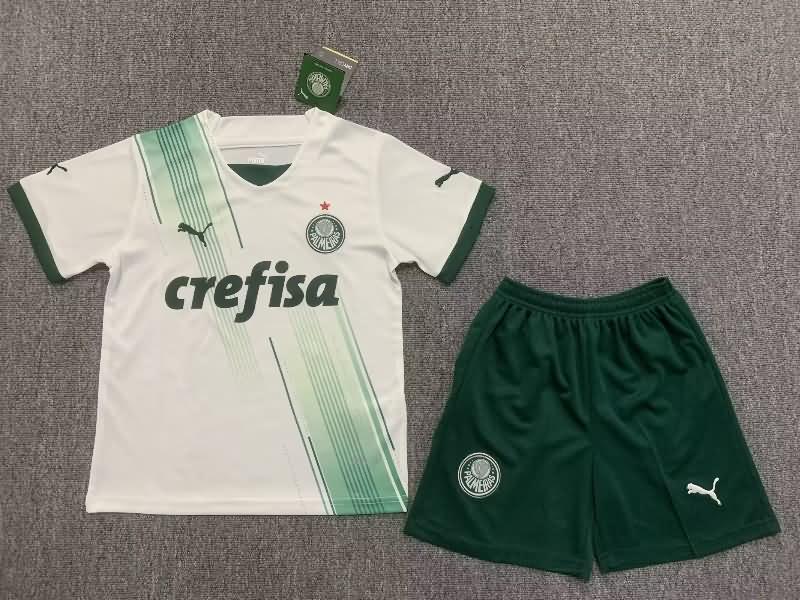 Palmeiras 2023 Kids Away Soccer Jersey And Shorts