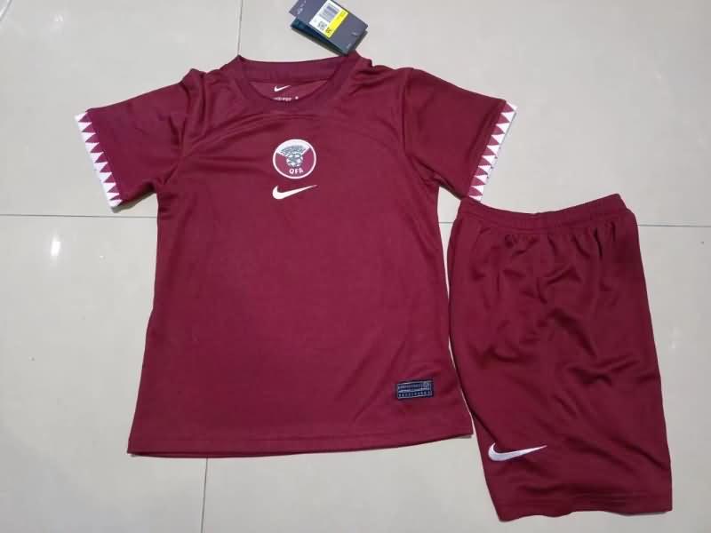 Qatar 2022 Kids Home Soccer Jersey And Shorts