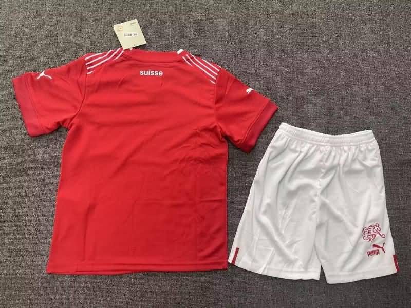 Switzerland 2022 Kids Home Soccer Jersey And Shorts