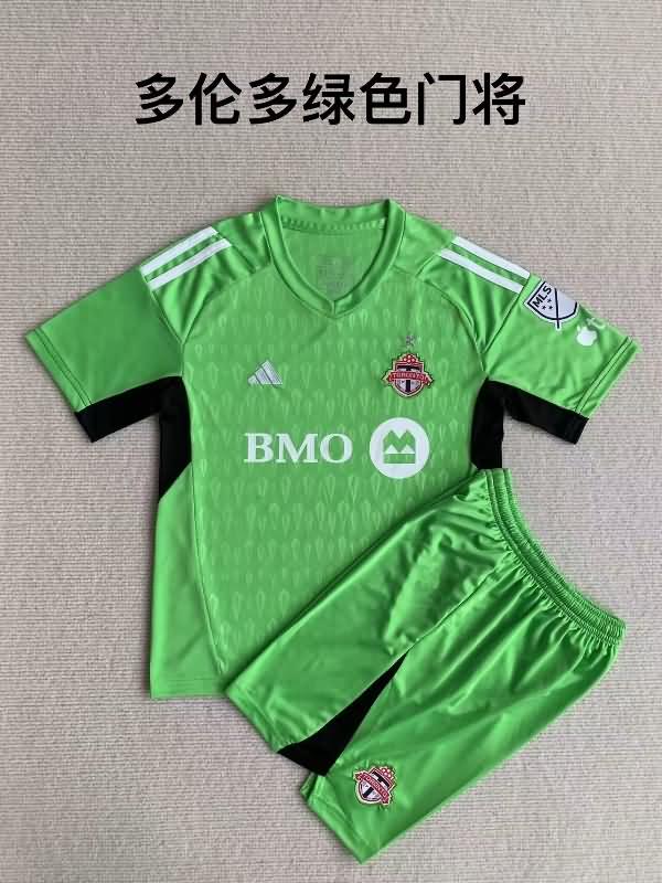 Toronto FC 2023 Kids Goalkeeper Green Soccer Jersey And Shorts