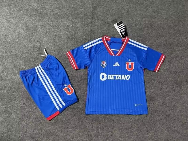 Universidad Chile 2023 Kids Home Soccer Jersey And Shorts