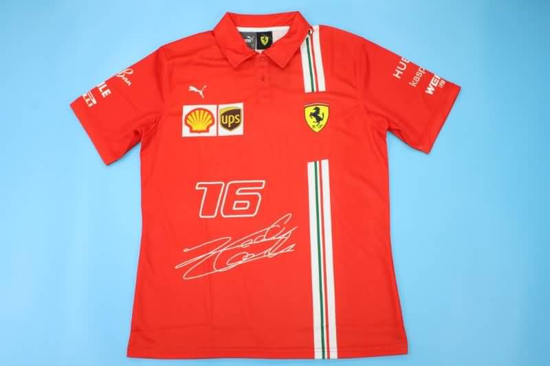 AAA(Thailand) Ferrari 2022 Red Polo Soccer T-Shirt 02