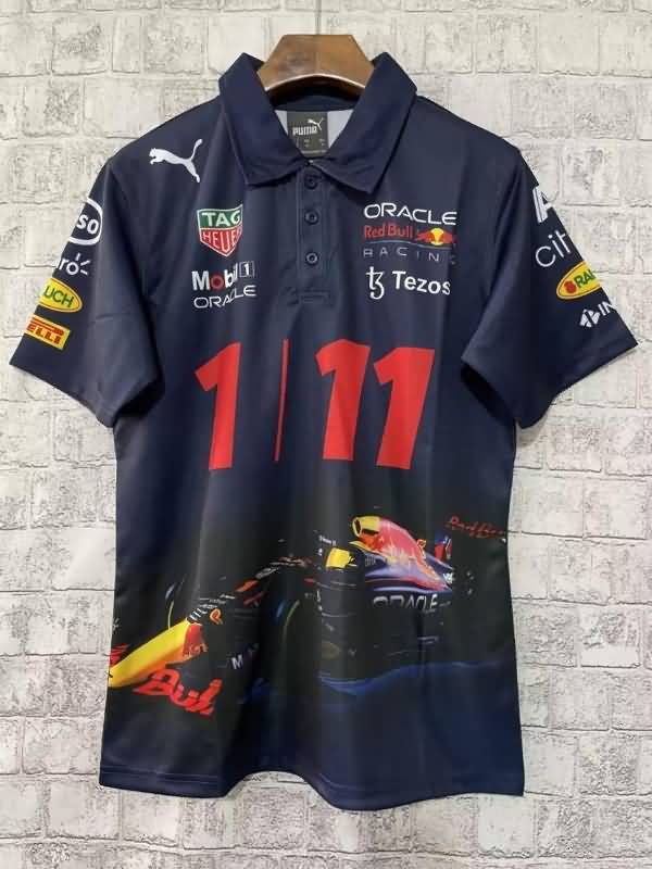 AAA(Thailand) Red Bull 2022 Dark Blue Polo Soccer T-Shirt 05