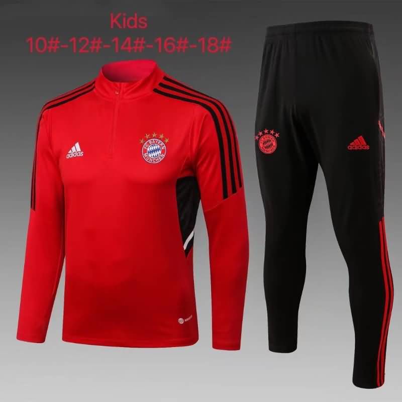 Bayern Munich 22/23 Kids Red Soccer Tracksuit