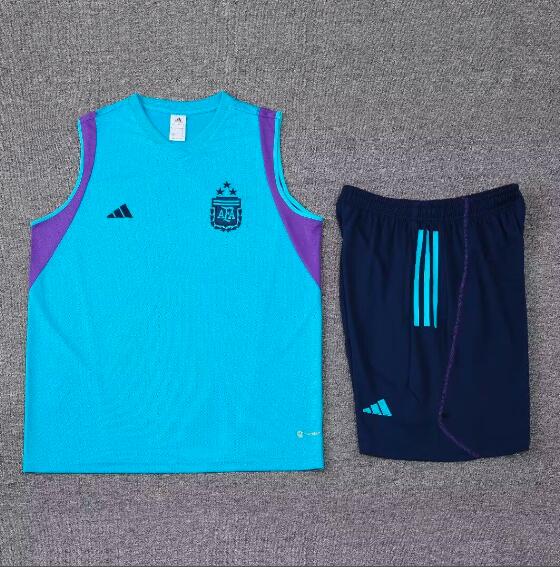 AAA(Thailand) Argentina 2023 Blue Training Soccer Sets 04