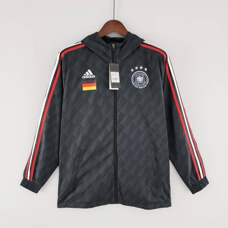 AAA(Thailand) Germany 2022 Black Soccer Windbreaker