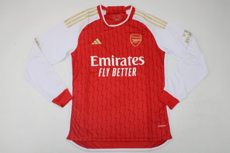 AAA(Thailand) Arsenal 23/24 Home Long Sleeve Soccer Jersey