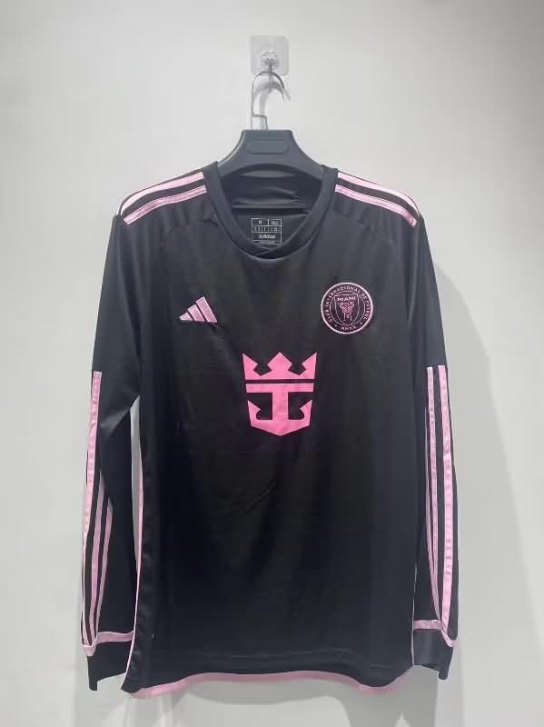 AAA(Thailand) Inter Miami 2024 Away Long Sleeve Soccer Jersey