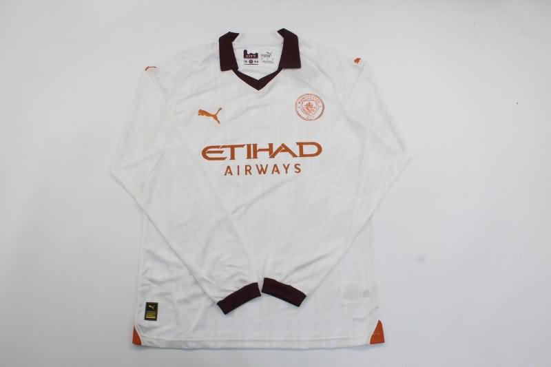 AAA(Thailand) Manchester City 23/24 Away Long Sleeve Soccer Jersey