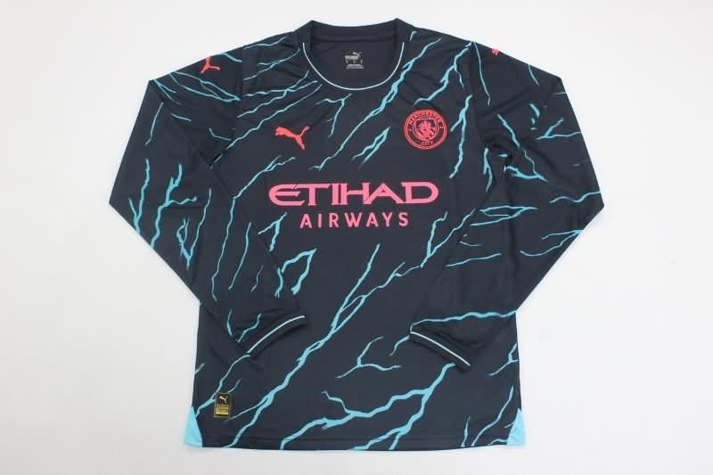 AAA(Thailand) Manchester City 23/24 Third Long Sleeve Soccer Jersey