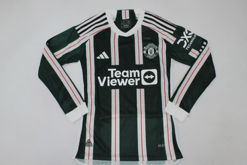 AAA(Thailand) Manchester United 23/24 Away Long Sleeve Soccer Jersey (Player)