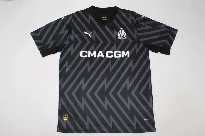 AAA(Thailand) Marseilles 23/24 Goalkeeper Black Soccer Jersey