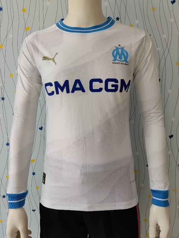 AAA(Thailand) Marseilles 23/24 Home Long Sleeve Soccer Jersey (Player)