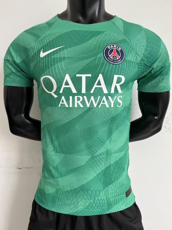 AAA(Thailand) Paris St German 23/24 Goalkeeper Green Long Soccer Jersey Leaked