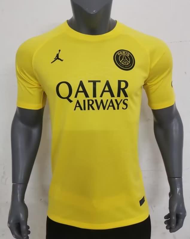 AAA(Thailand) Paris St German 23/24 Yellow Soccer Jersey (Player)